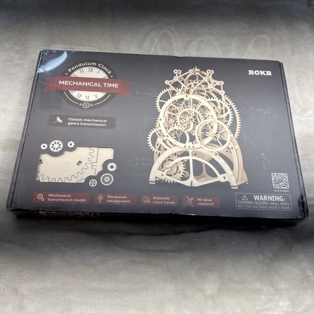 ROBOTIME ROKR Pendulum Clock Mechanical Wooden Model Kit LK501‎